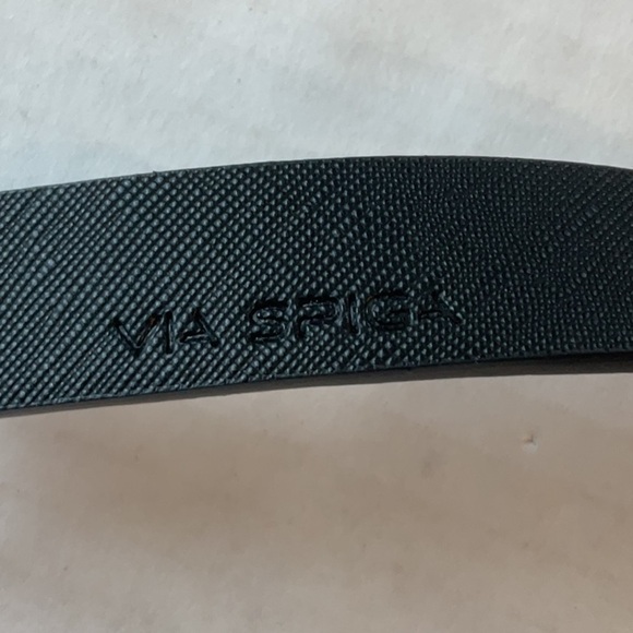 Via Spiga clasp adjustable belt, Black with silver clasp size small - Picture 3 of 7